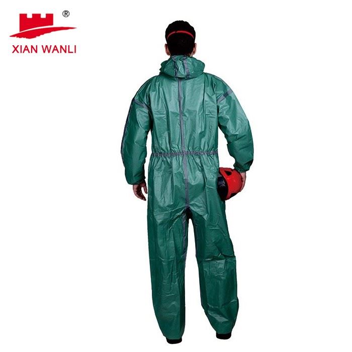 Breathable Green Disposable Safety Coverall Anti-static